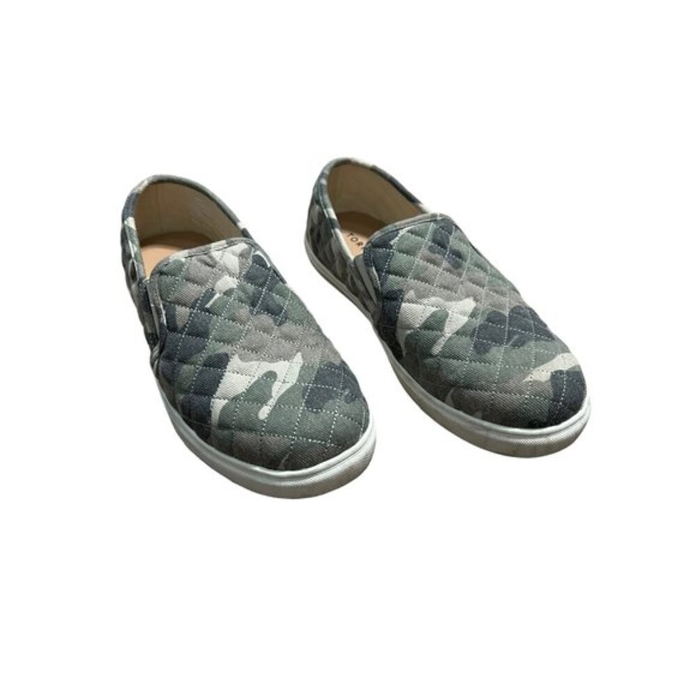 Torrid Slip-on Army Green Fabric Loafers Size 10WW